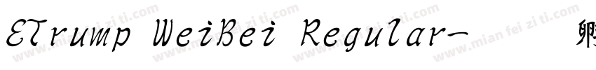 ETrump WeiBei Regular字体转换